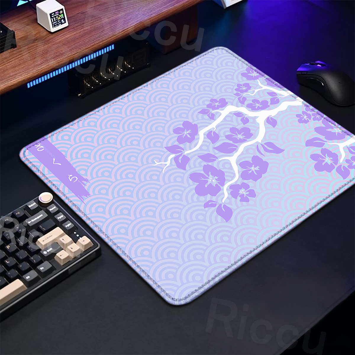 Gaming Keyboard Brand - Purple Sakura Table Pad Gaming Mice