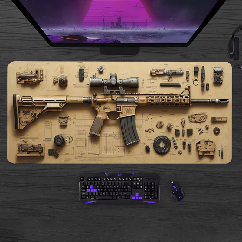 Gaming Keyboard Nearby - Parts Disassemble Soft Gaming Mouse Pad
