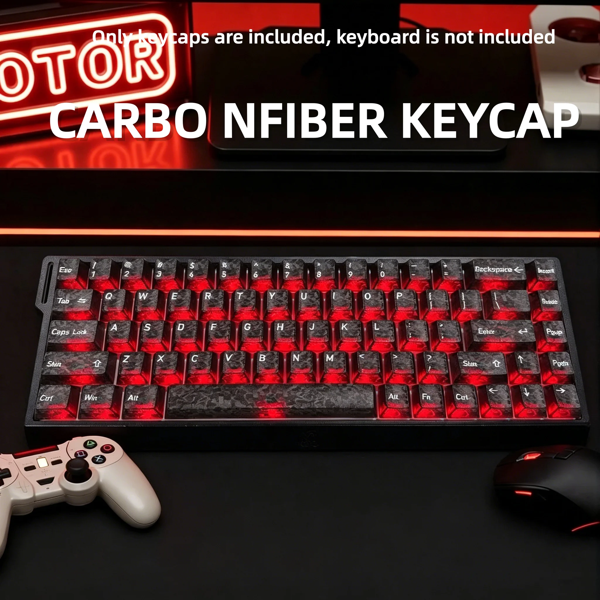 Gaming Keyboard 2026 - 2026 New Forged Carbon Fiber Transparent