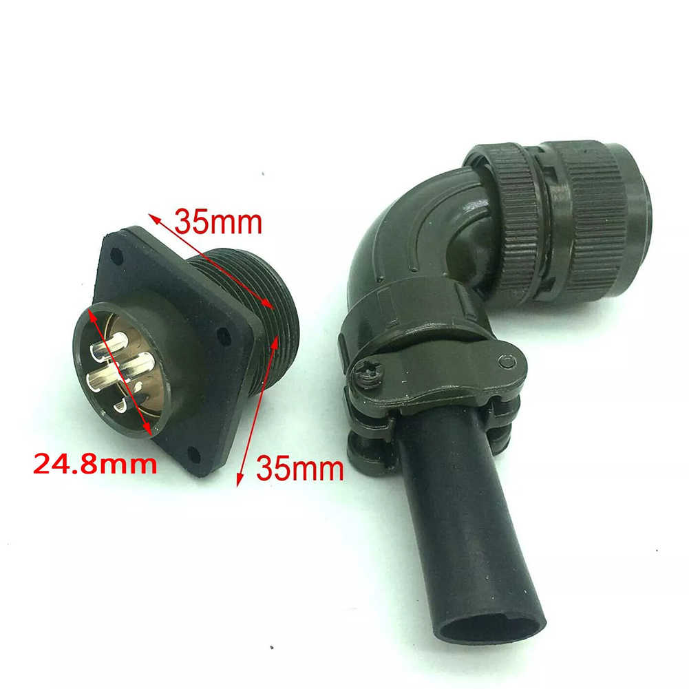 Aviator Connector Kit - Aviation Connector 4 Pin 90 Degree