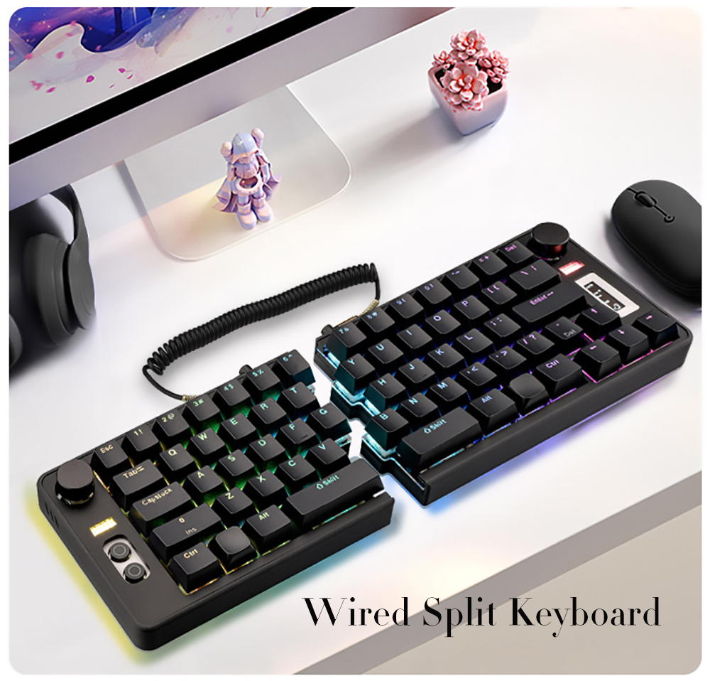 Gaming Keyboard Brand - Programmable Ergonomic Split Keyboard One-Handed Mechanical