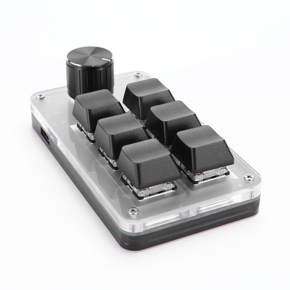 Gaming Keyboard 1 Hand - 6 Key 1 Knob One Handed