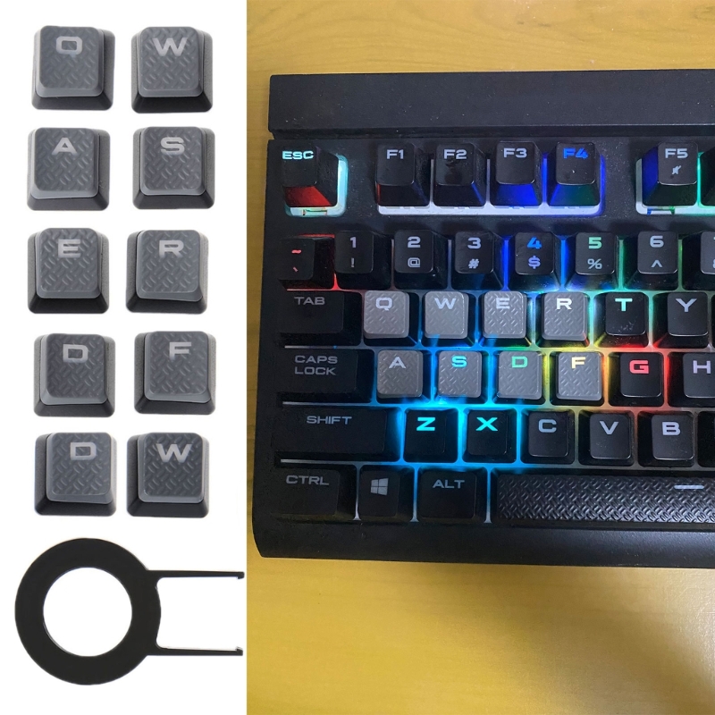 Gaming Keyboard Corsair - 10 Keys Backlit Keycaps Non-slip for
