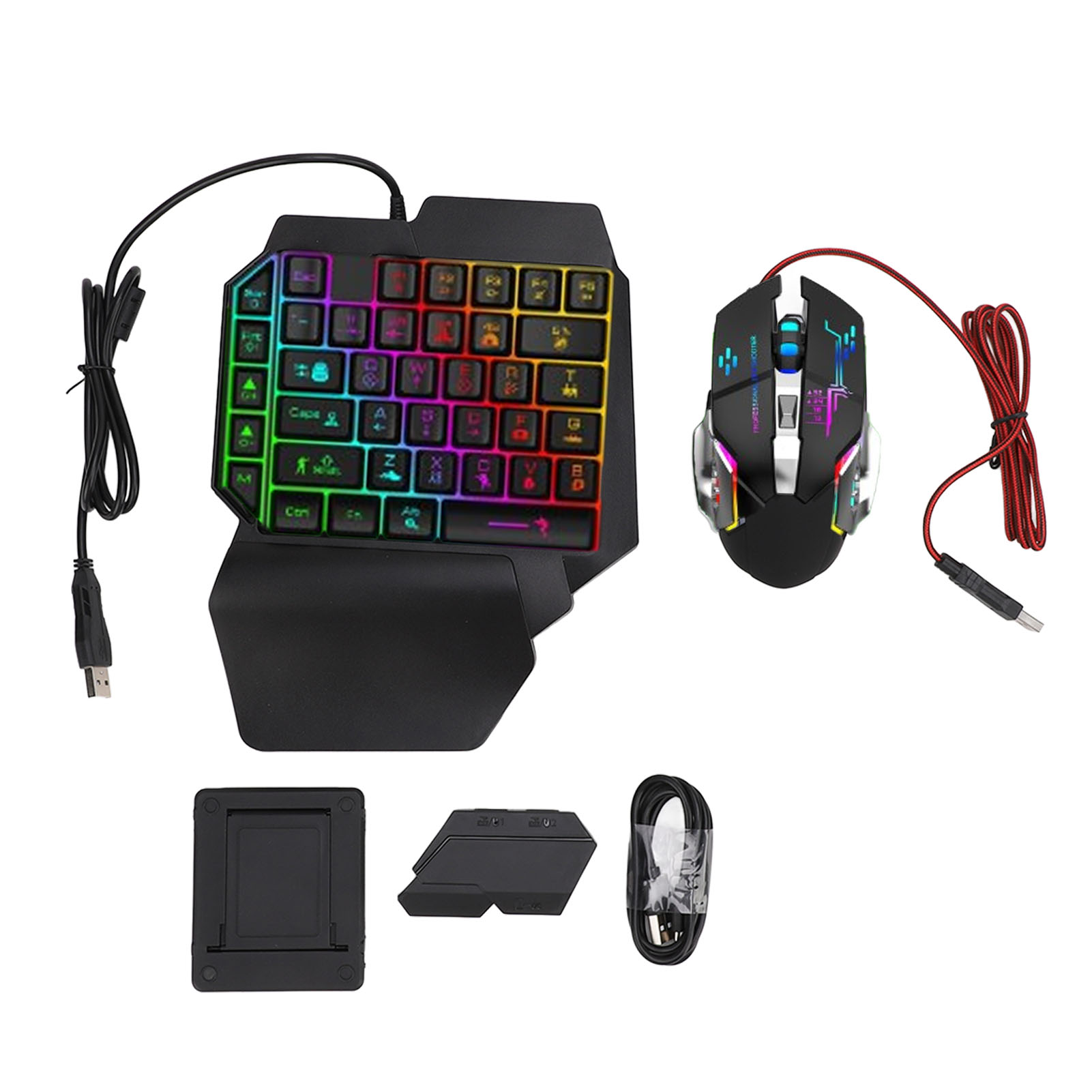 Gaming Keyboard Half - Keyboard Mouse Converter Set Responsive Single