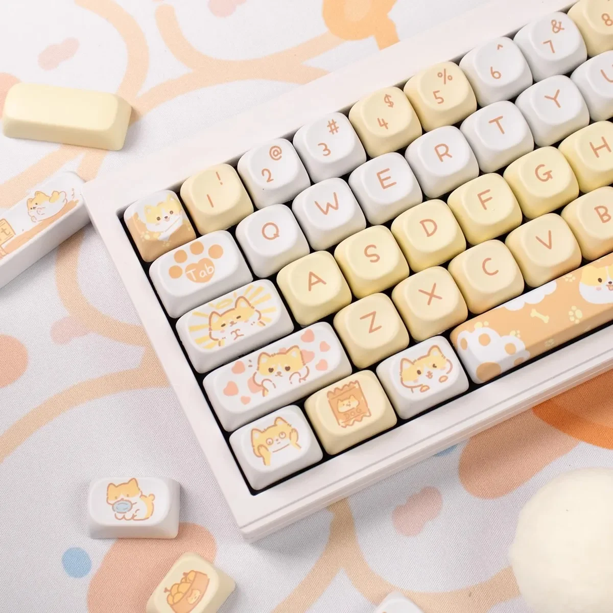 Gaming Keyboard 2026 - 2026 New 95Keys MOA Profile Shiba
