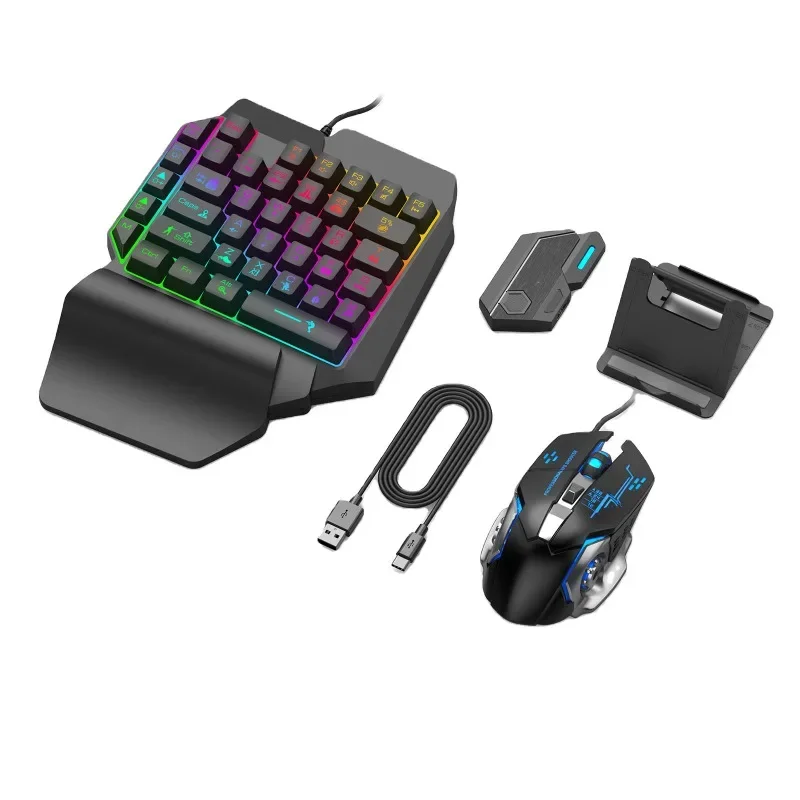 Gaming Keyboard 1 Hand - Gaming Keyboard and Mouse Set 4-in-1