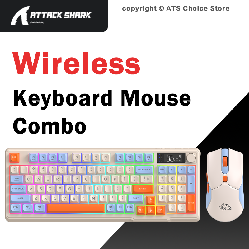 Gaming Keyboard Mouse Set - FREEWOLF T96 Wireless Keyboard Mouse Combo,