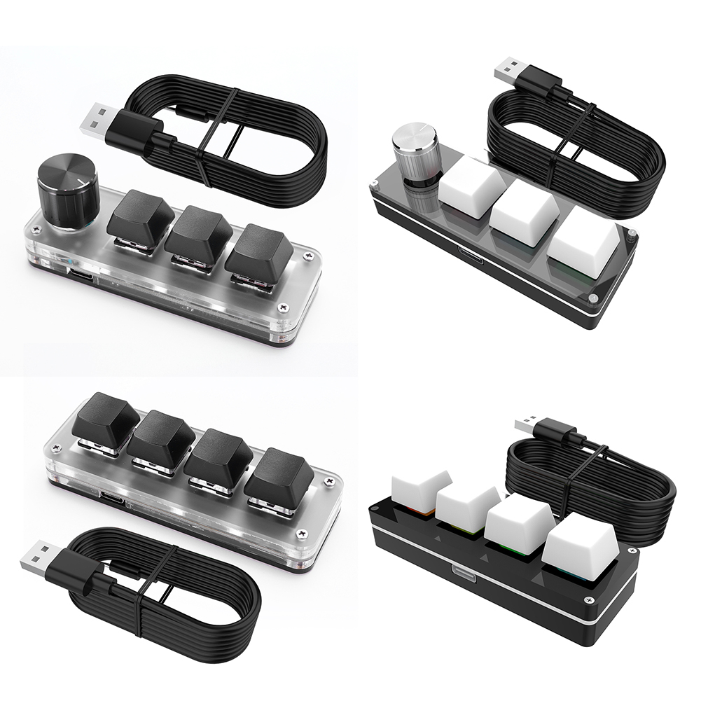 Gaming Keyboard 1 Hand - 3 Key 1 Knob/4 Key One