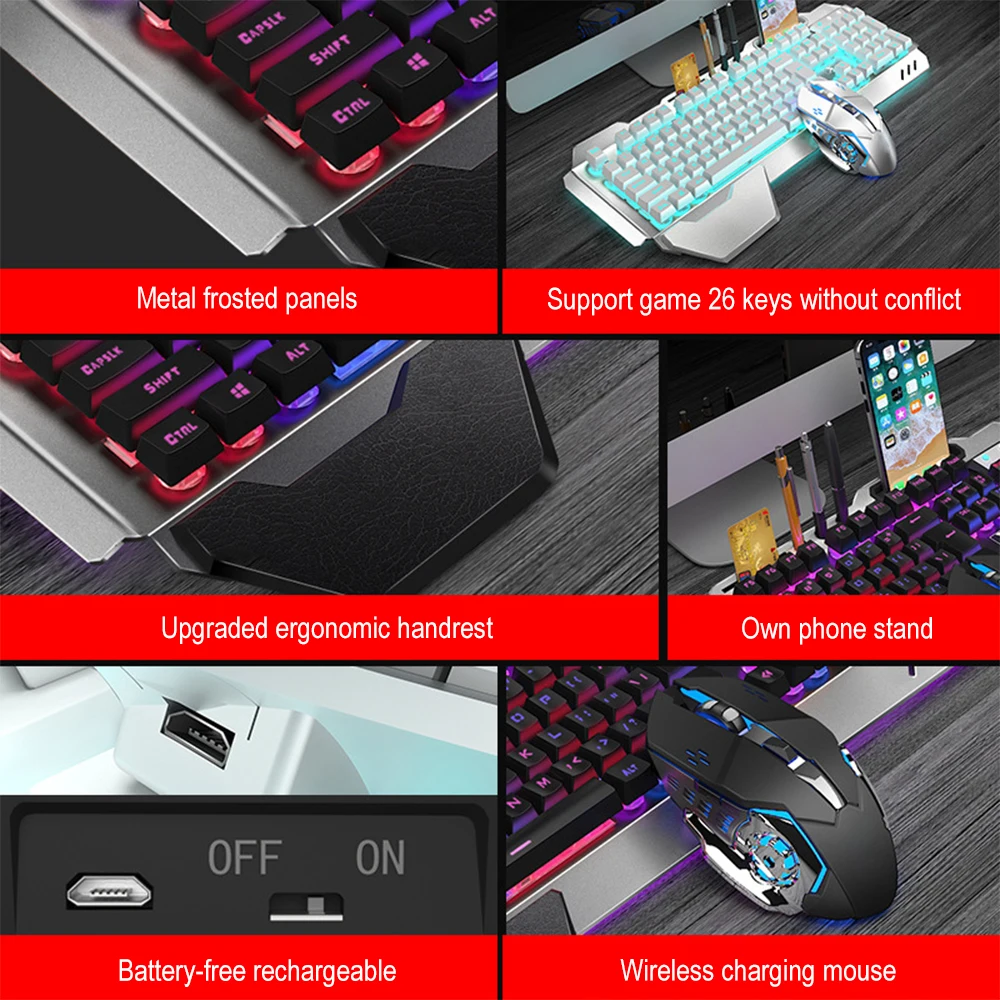 K680 Rechargeable 2.4G wireles - Gaming Keyboard Mouse Wireless recension och pris