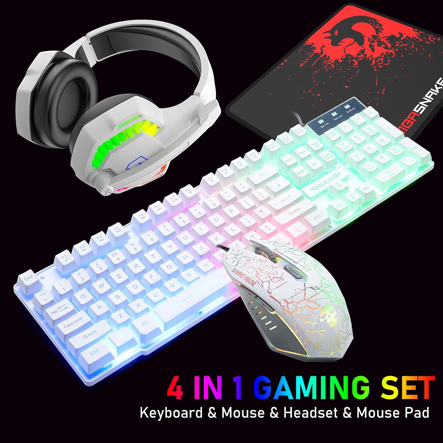 MAMBASNAKE T11 UK 100% Gaming  - Gaming Keyboard Mouse Set recension och pris