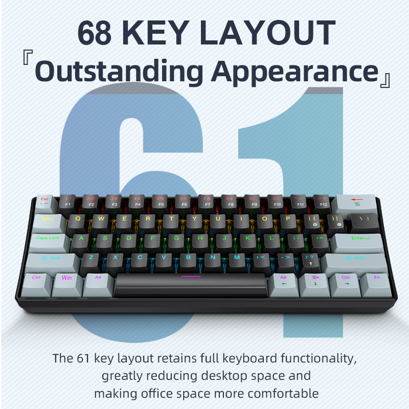 APAYADO K61 Mini Mechanical Ke - Gaming Keyboard Half recension och pris