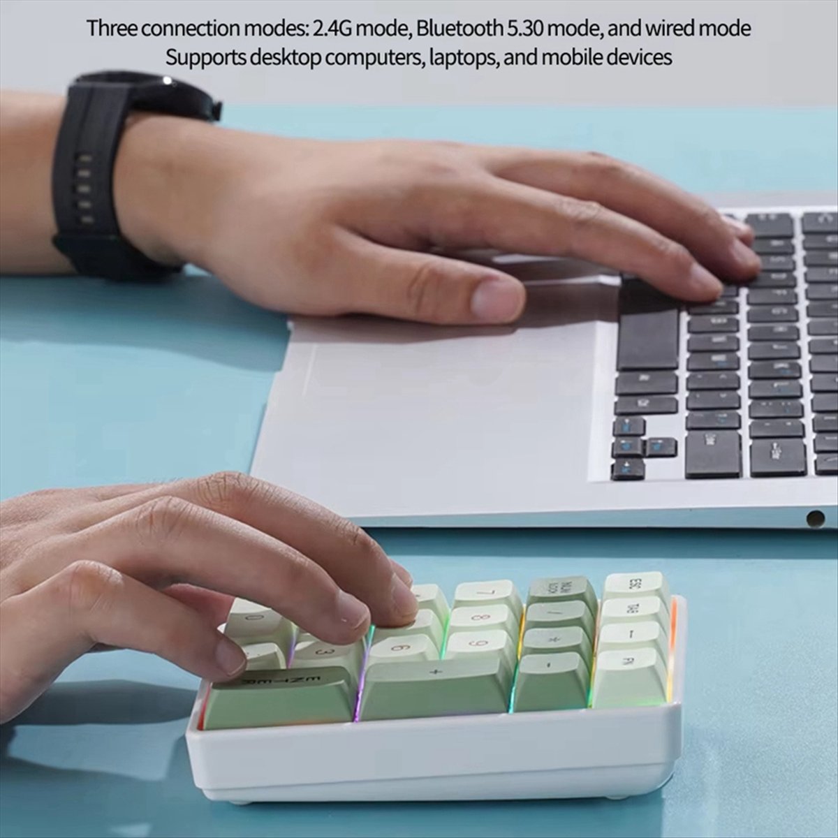 N86R 21Keys Mini Keyboard 2.4G - Gaming Keyboard No Number Pad recension och pris