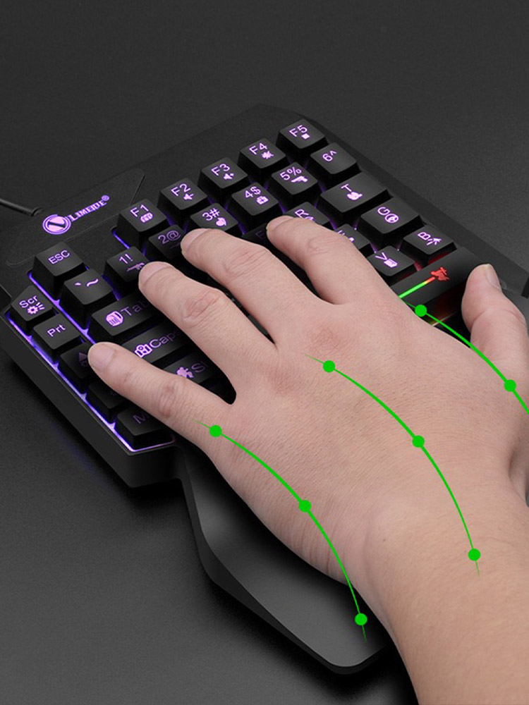 Mechanical one-handed light ga - Gaming Keyboard 1 Hand recension och pris