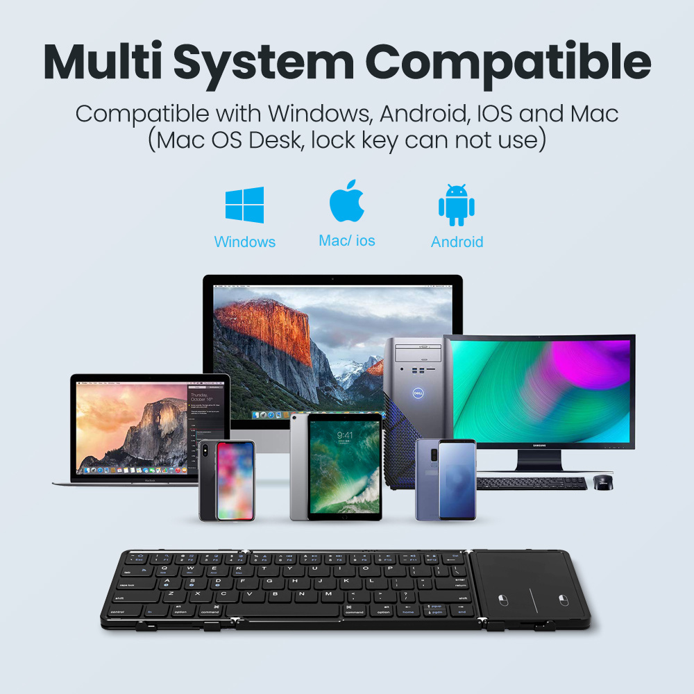 BOW Korea/Russia Wireless Fold - Gaming Keyboard No Number Pad recension och pris