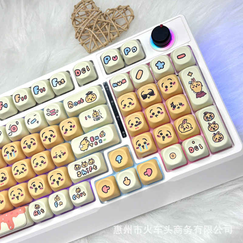 Chiikawa Cute Emoji Keycap Set - Gaming Keyboard Emoji recension och pris