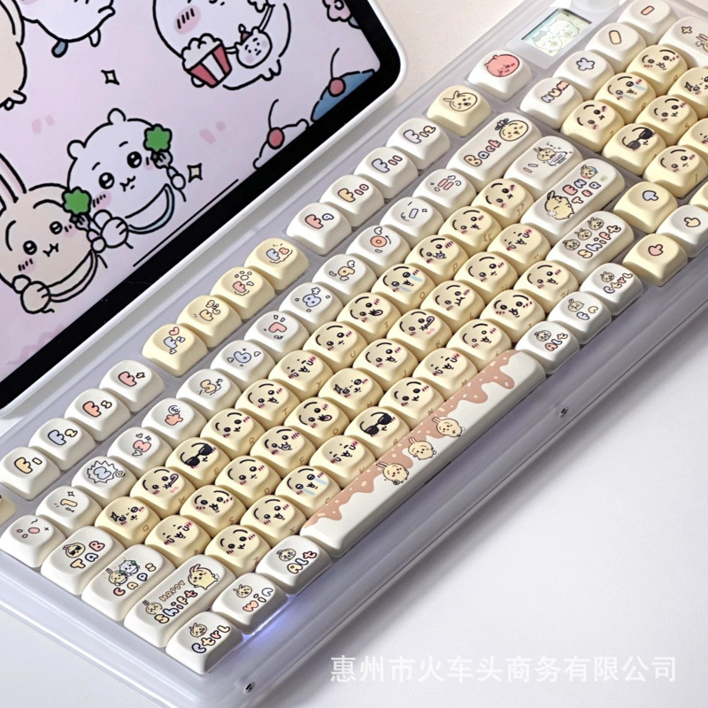 Chiikawa Cute Emoji Keycap Set - Gaming Keyboard Emoji recension och pris