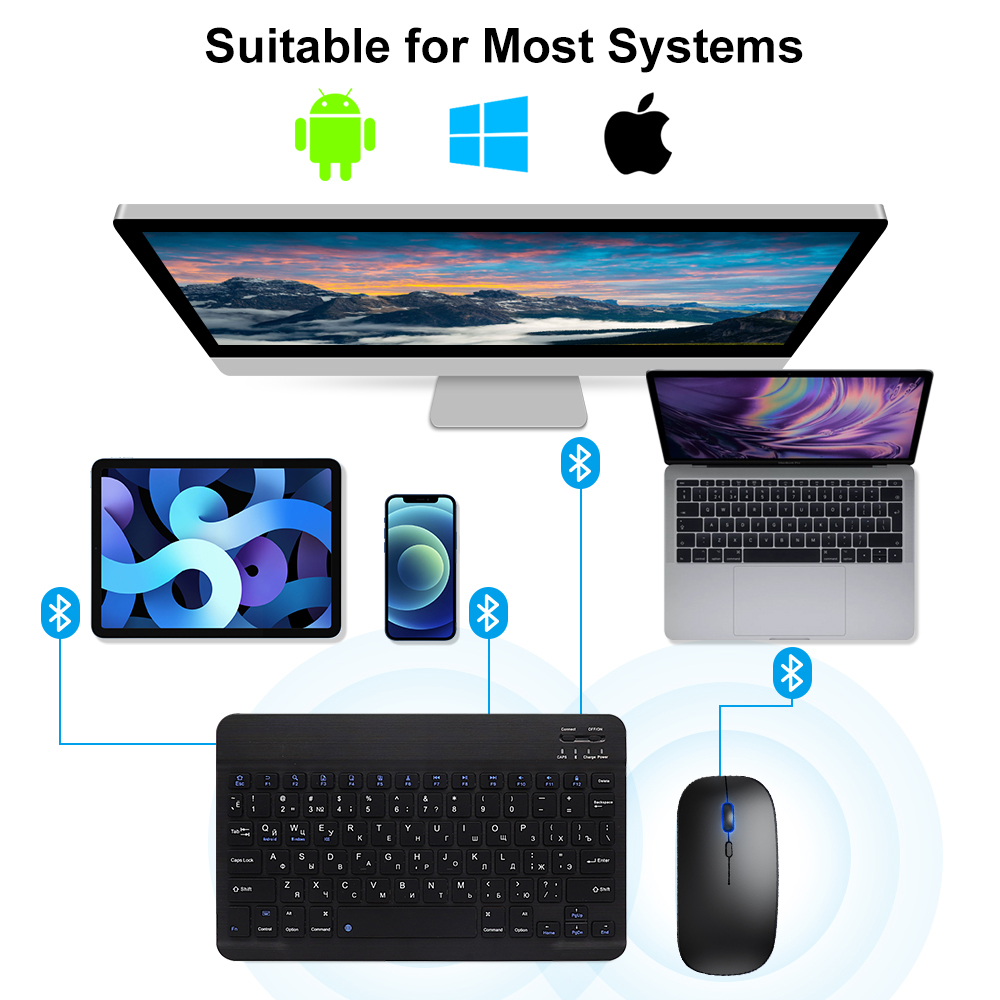 Bluetooth Keyboard and Mouse F - Gaming Keyboard Mouse Set recension och pris
