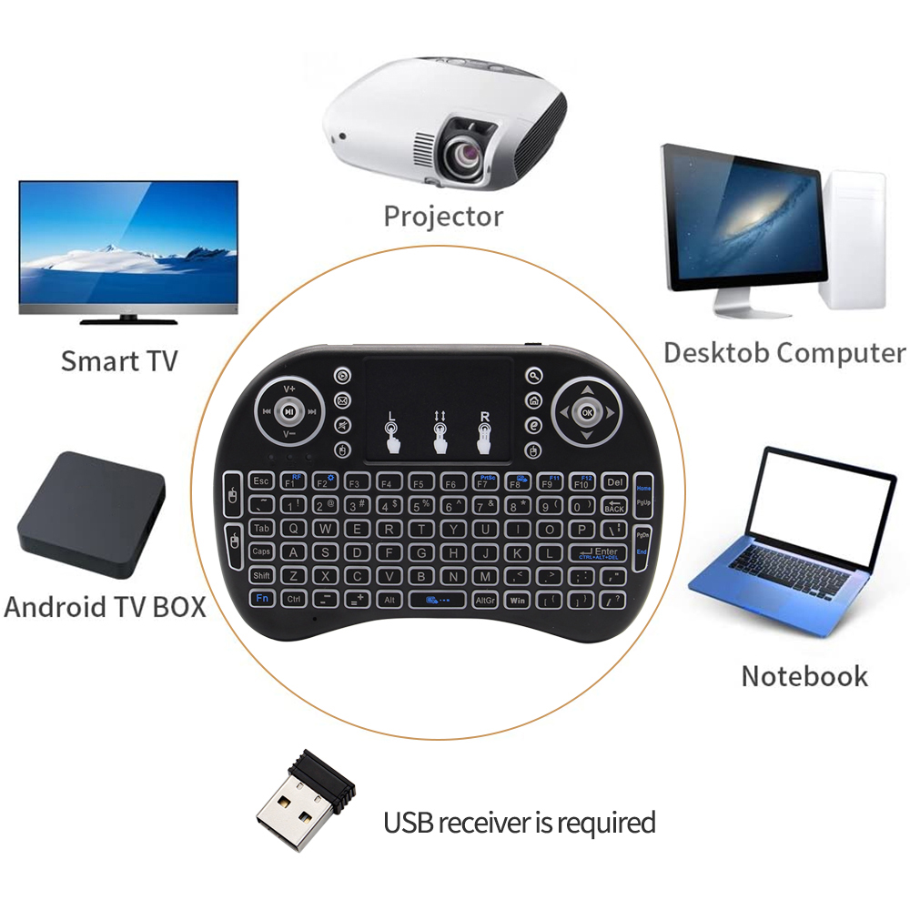 Backlit English Russian French - Gaming Keyboard Mouse Wireless recension och pris