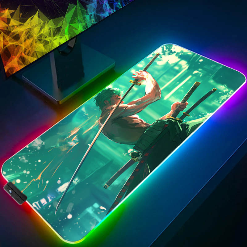 ONE PIECE Zoro Mouse Pad RGB G - Gaming Keyboard Nearby recension och pris