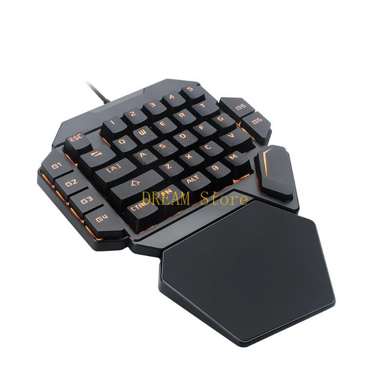 Single Hand RGB Luminous Backl - Gaming Keyboard 1 Hand recension och pris
