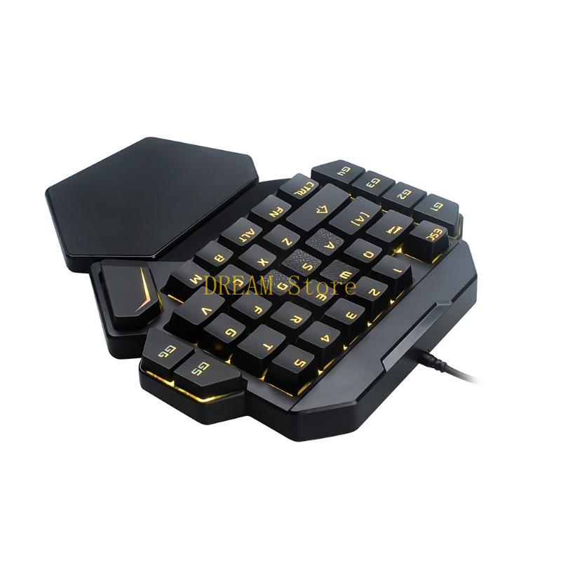 Single Hand RGB Luminous Backl - Gaming Keyboard 1 Hand recension och pris