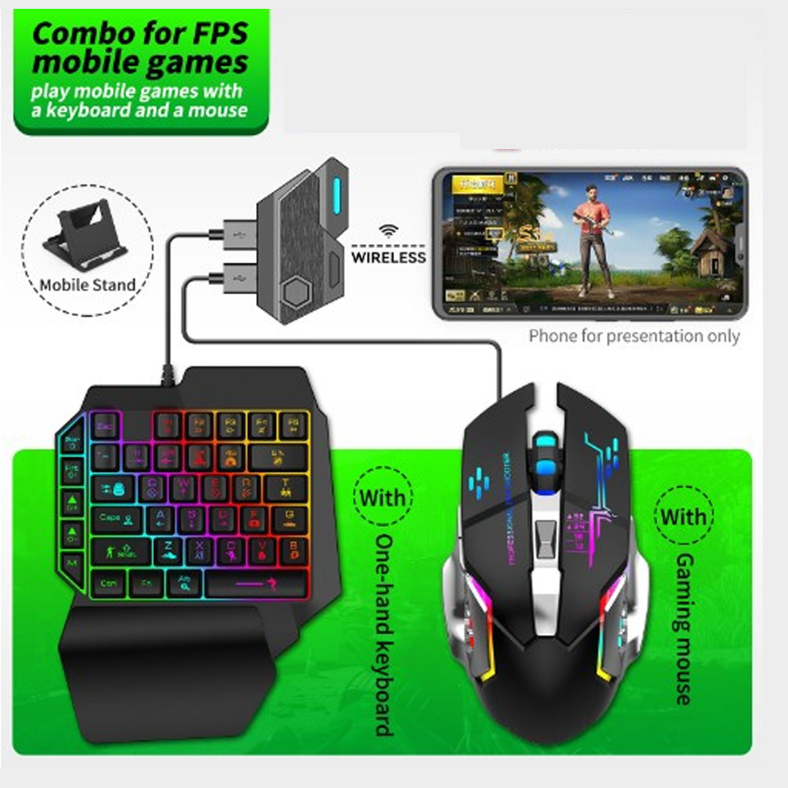 Keyboard Mouse Converter Set R - Gaming Keyboard Half recension och pris