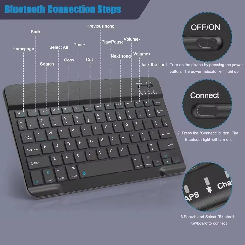 Bluetooth Wireless Keyboard Mo - Gaming Keyboard Mouse Wireless recension och pris
