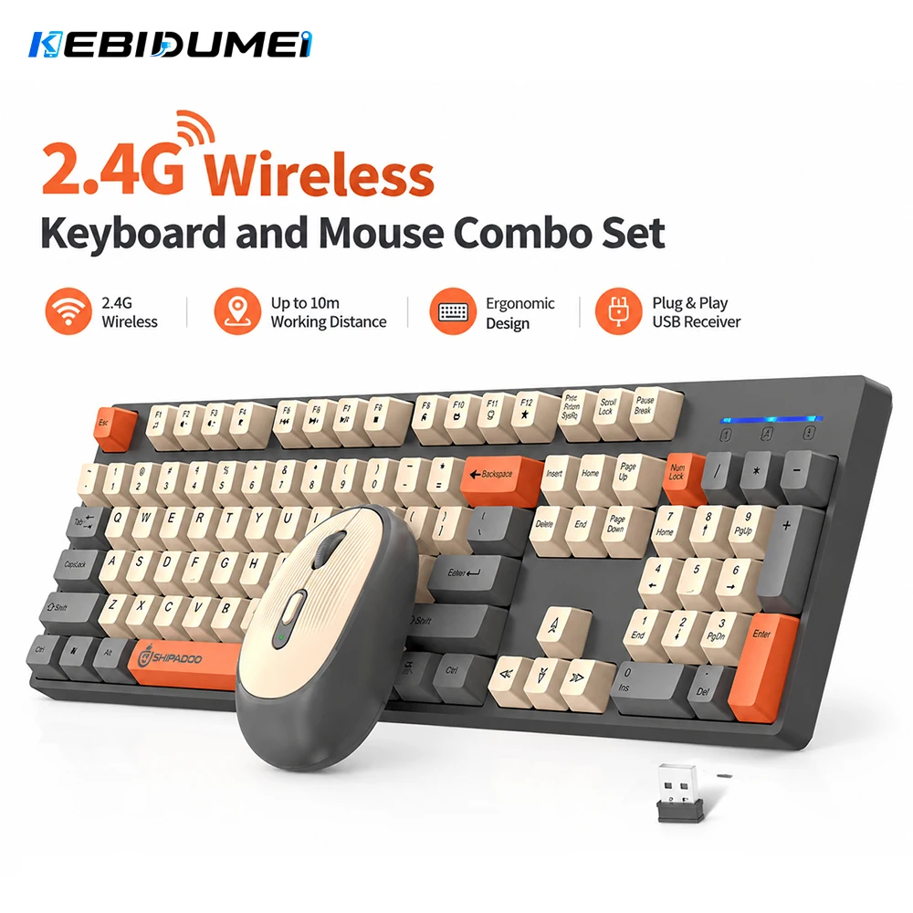 KEBIDUMEI 2.4G Wireless Keyboa - Gaming Keyboard Mouse Set recension och pris