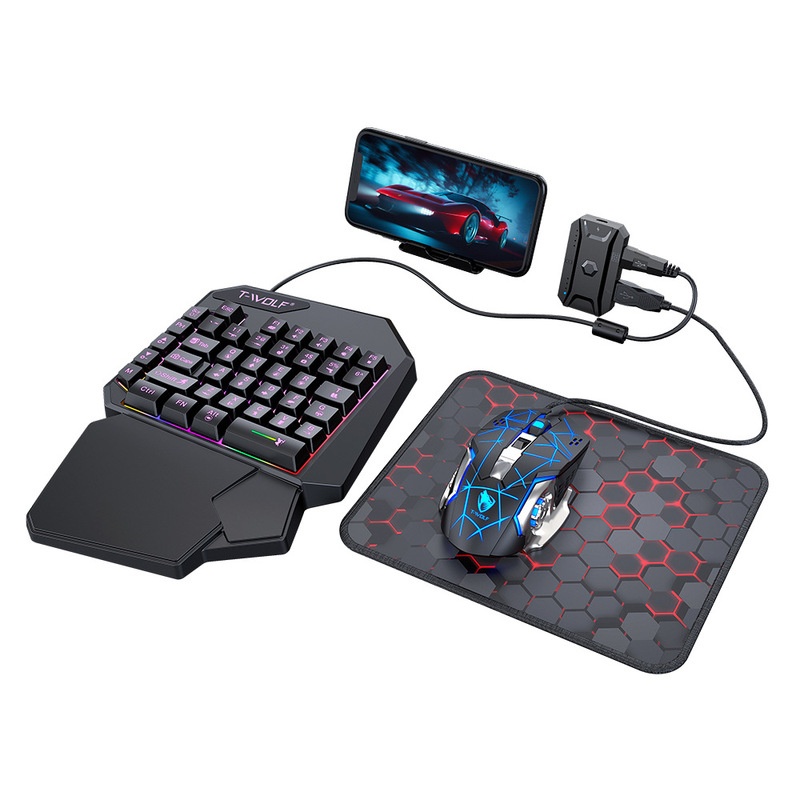 T-Wolf Tf950 5 In 1 One Handed - Gaming Keyboard 1 Hand recension och pris