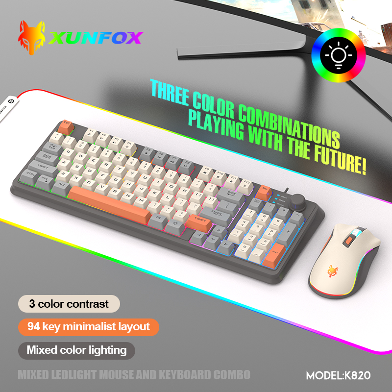 K820 USB Wired Game Keyboard M - Gaming Keyboard Mouse Set recension och pris