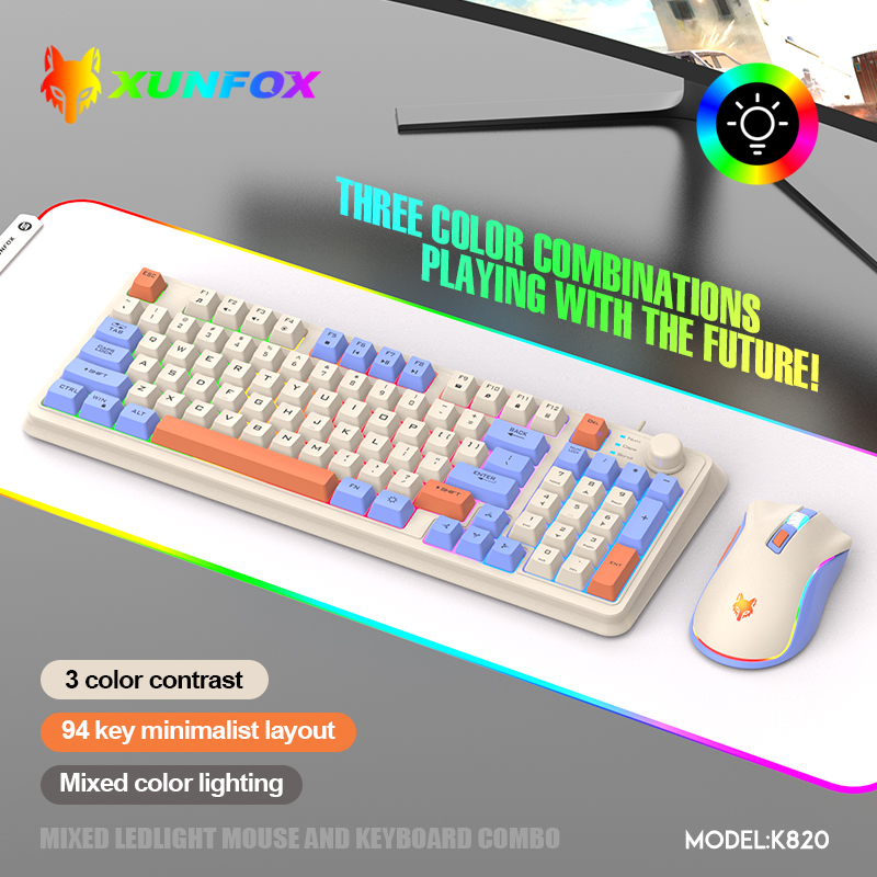 K820 USB Wired Game Keyboard M - Gaming Keyboard Mouse Set recension och pris