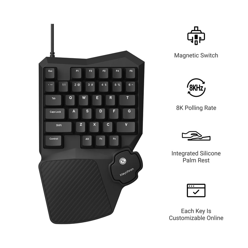 Keychron C0 HE 8K wired One Ha - Gaming Keyboard 1 Hand recension och pris