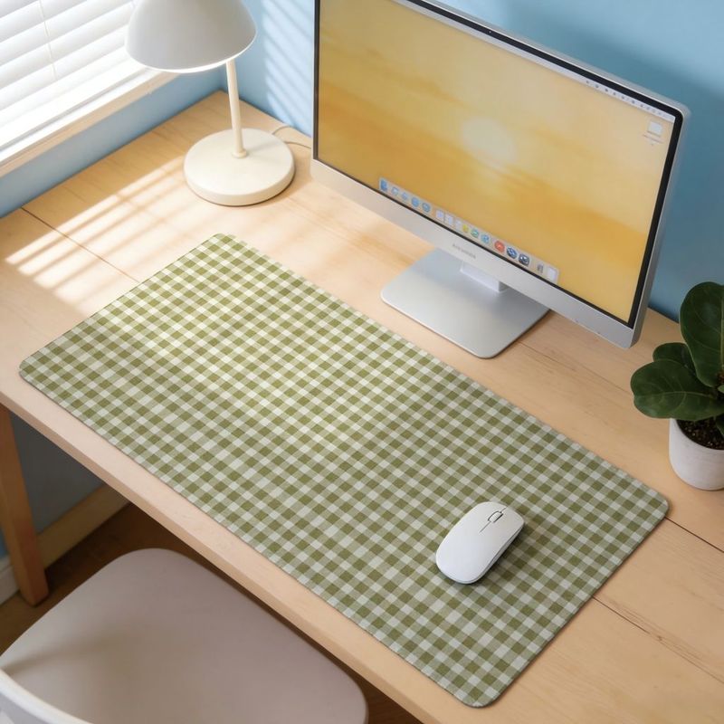 Olive Green Check Design Mouse - Gaming Keyboard Brand recension och pris