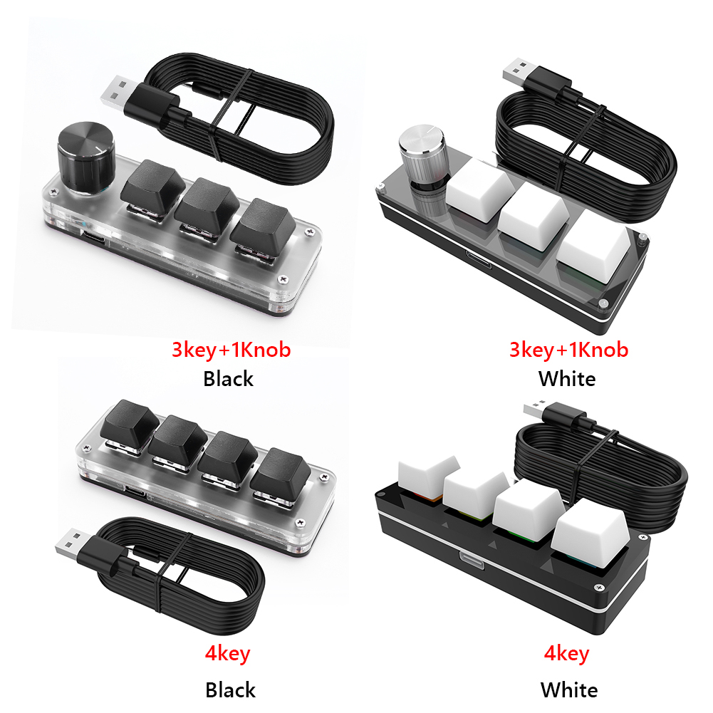3 Key 1 Knob/4 Key One Handed  - Gaming Keyboard 1 Hand recension och pris