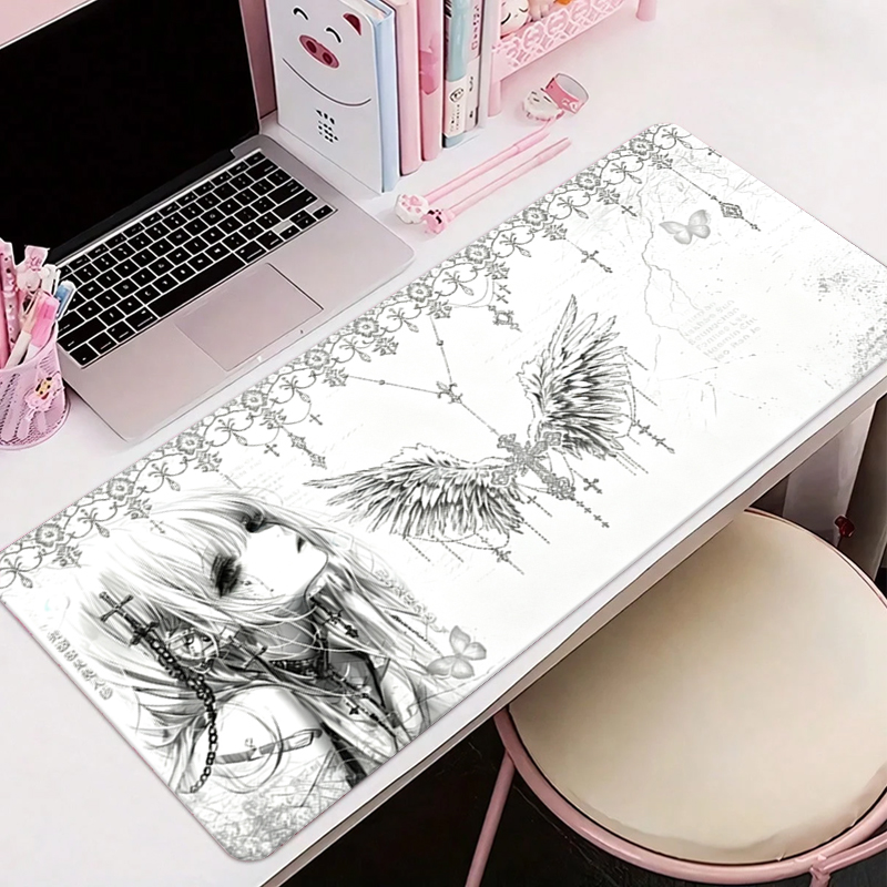 Leather Mousepad Black White A - Gaming Keyboard Nearby recension och pris