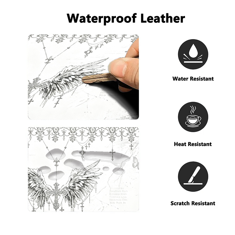 Leather Mousepad Black White A - Gaming Keyboard Nearby recension och pris